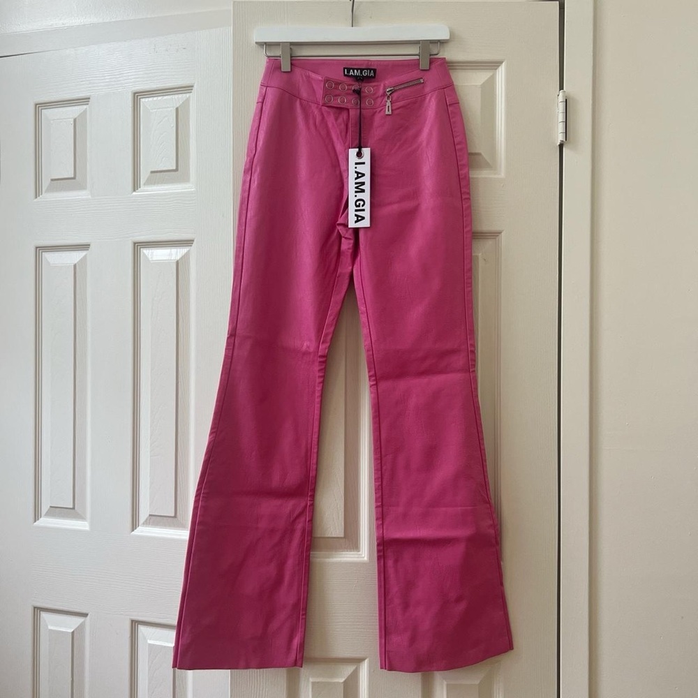 I.AM.GIA Pink Leather Pants